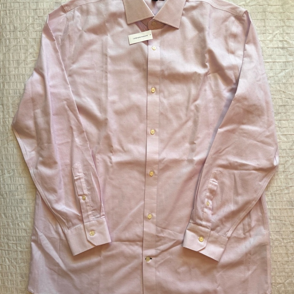 Banana Republic standard fit 100% cotton Pink Dress Shirt - Picture 3 of 7